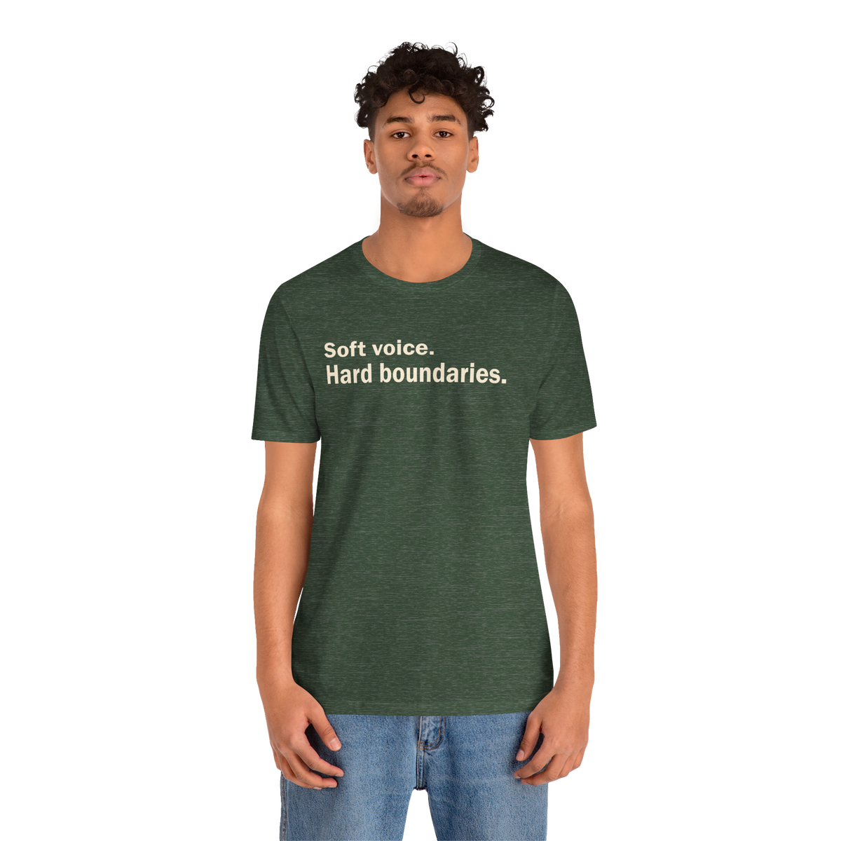 Soft Voice. Hard Boundaries. — Unisex T-Shirt