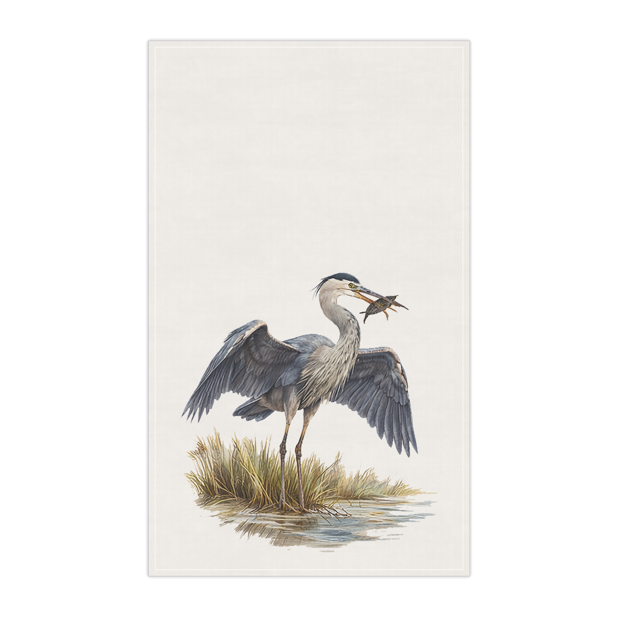 Coastal Heron Tea Towel
