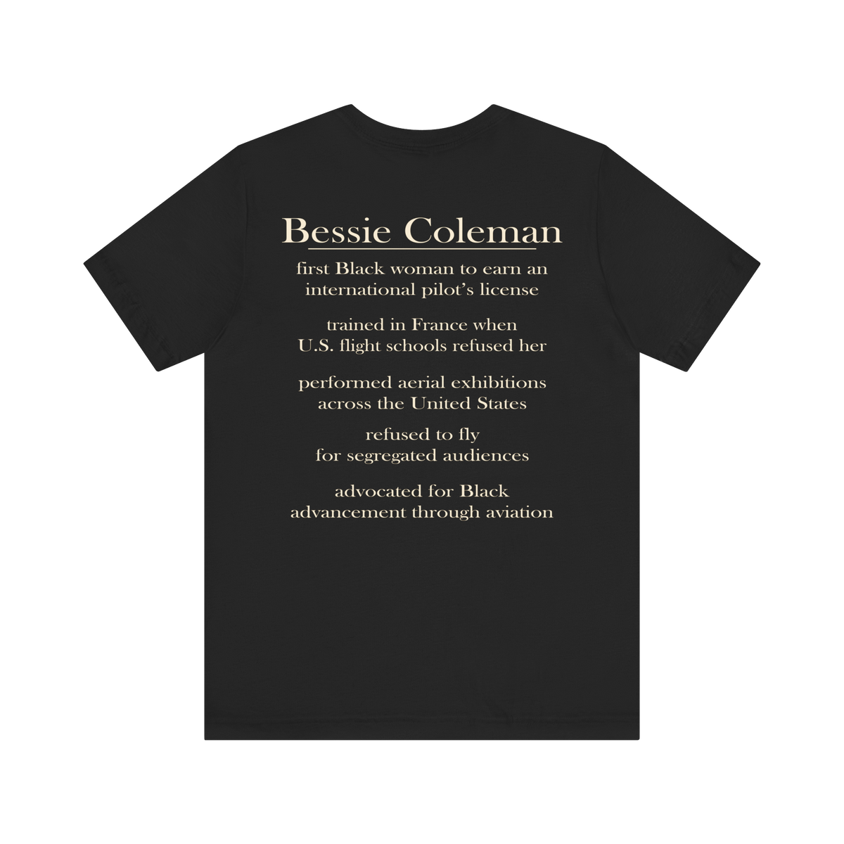 Bessie Coleman Tribute Unisex T-Shirt