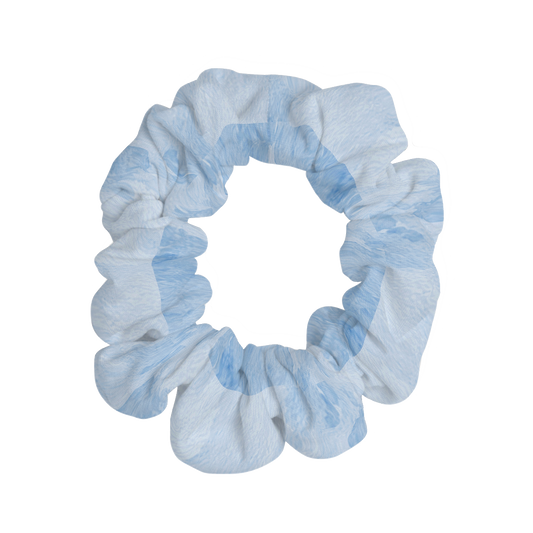 Watercolor Scrunchie, Soft Blue