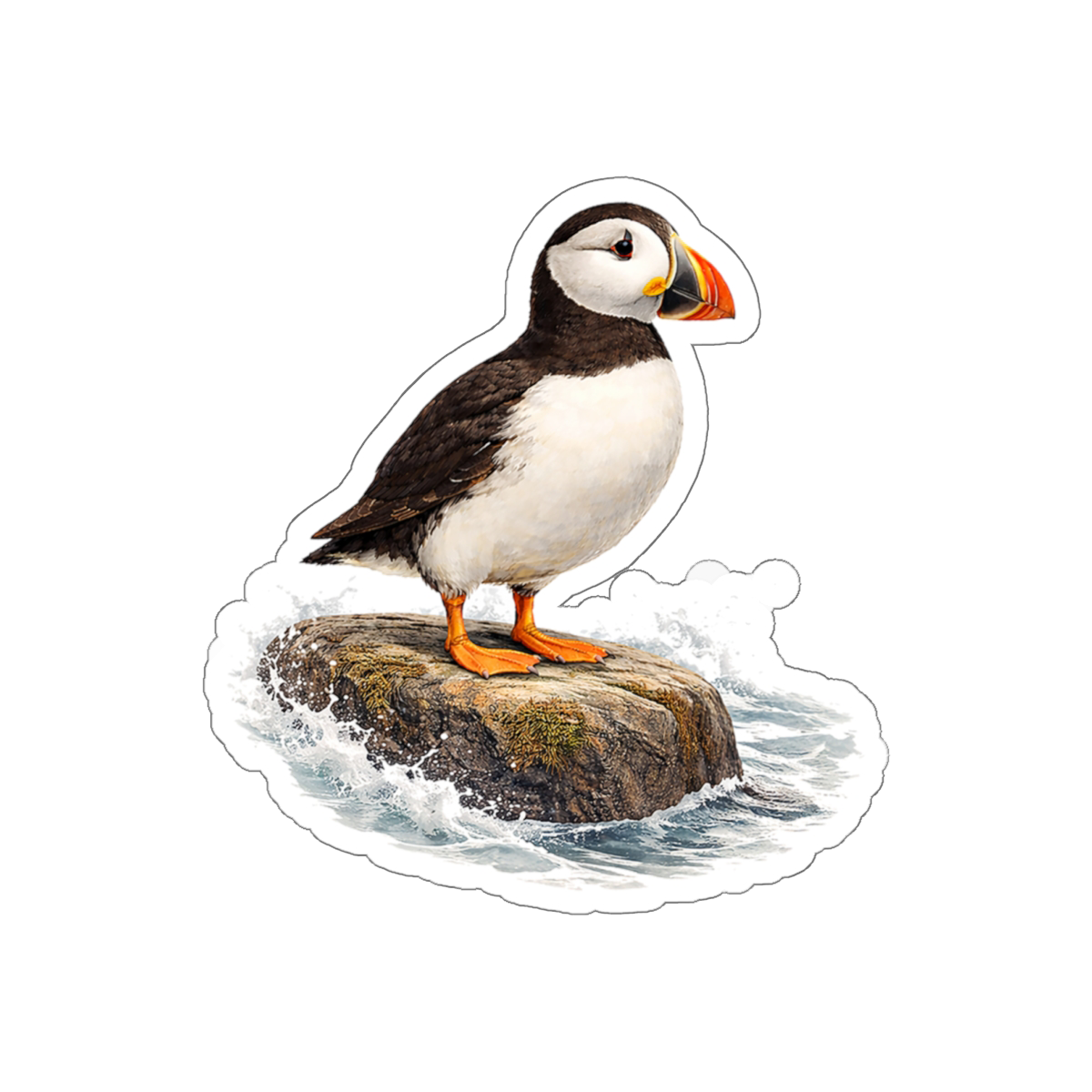Bram the Puffin Matte Vinyl Die-Cut Sticker