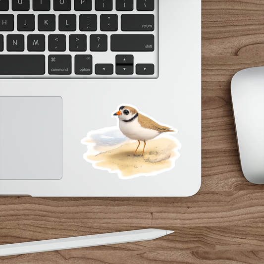 Pippin the Plover, Matte Vinyl Die-Cut Sticker