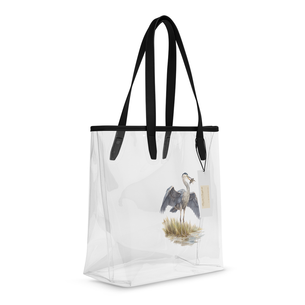 Great Blue Heron Coastal Comforts Clear Tote Bag