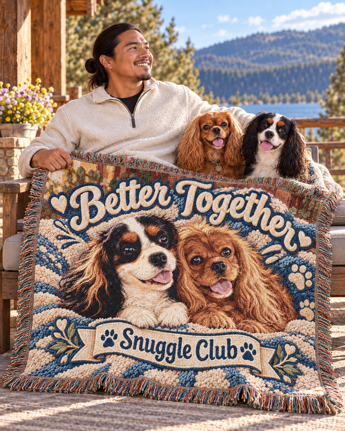 Better Together Snuggle Club Woven Blanket — Cavy Cozy Throw