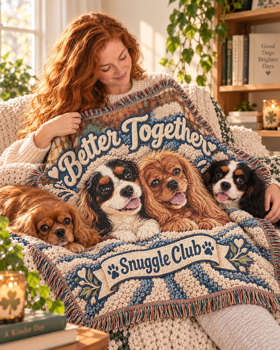 Better Together Snuggle Club Woven Blanket — Cavy Cozy Throw