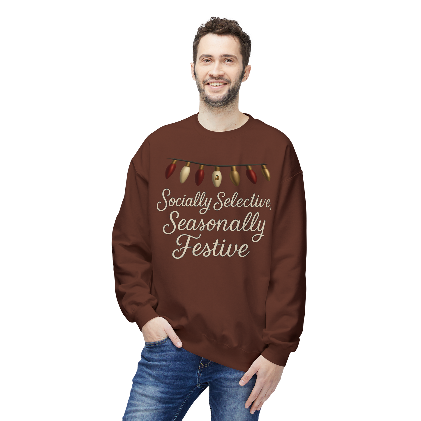 Socially Selective, Seasonally Festive - Crewneck Sweatshirt
