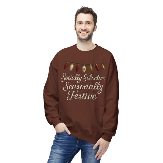 Socially Selective Seasonally Festive - Crewneck Sweatshirt