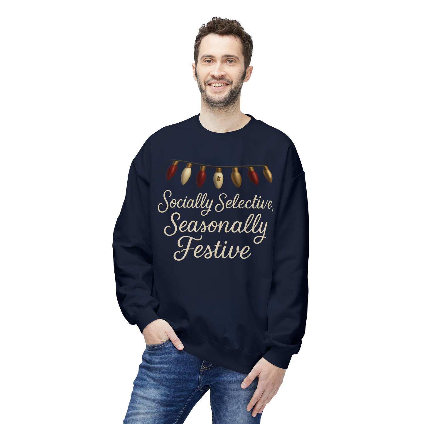 Socially Selective, Seasonally Festive - Crewneck Sweatshirt