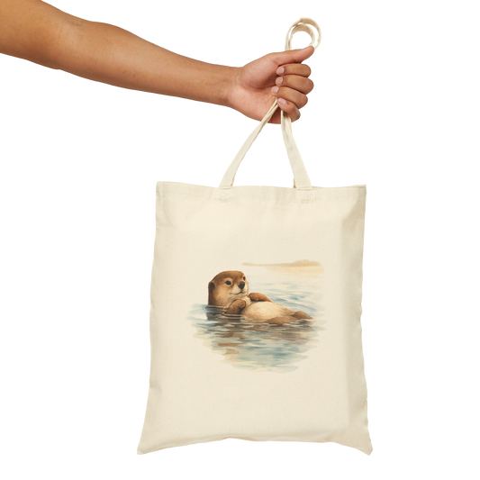 Coastal Otter Canvas Eco-Friendly Tote
