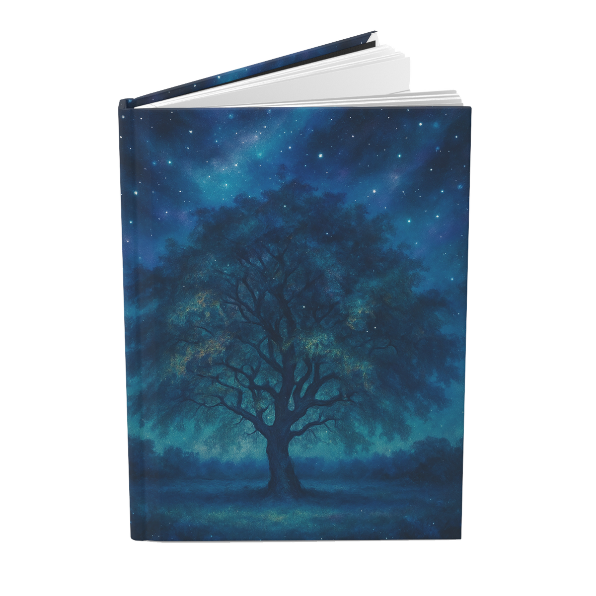 Starry Night Tree Hardcover Journal, Ruled Line