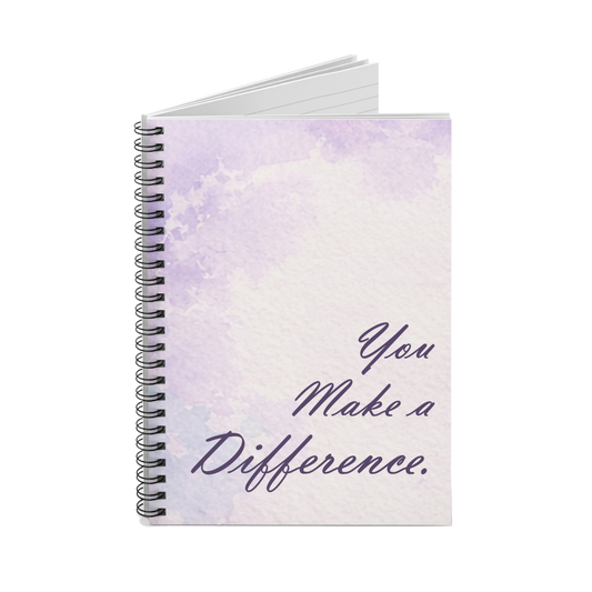 You Make a Difference., Spiral Notebook