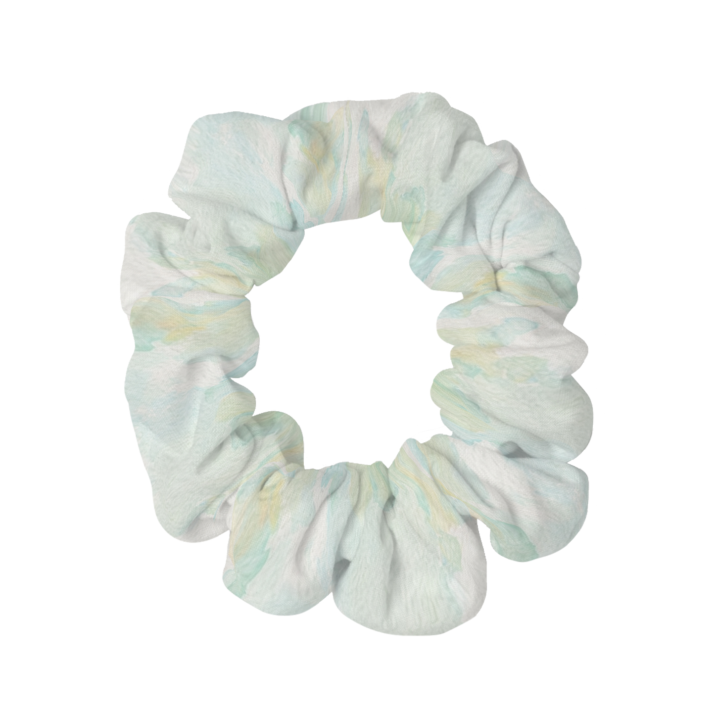 Watercolor Scrunchie, Soft Green