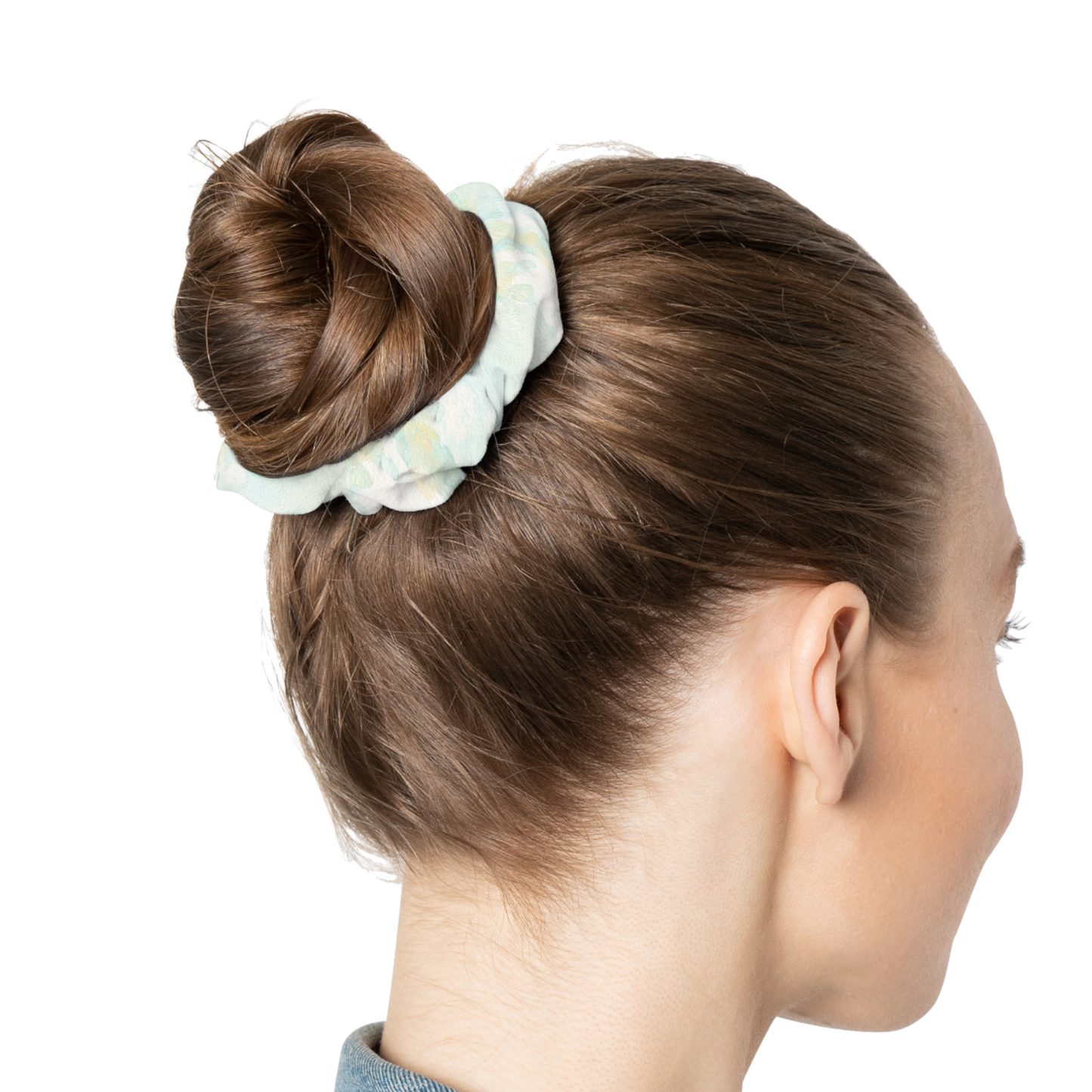 Watercolor Scrunchie, Soft Green