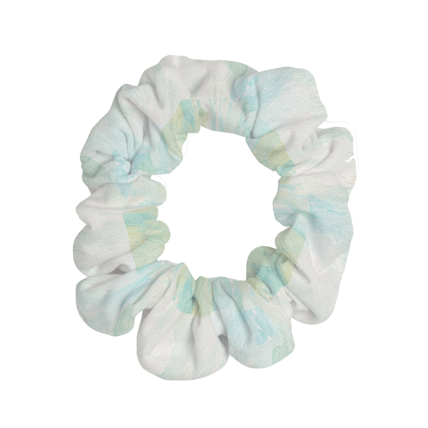 Watercolor Scrunchie, Soft Green