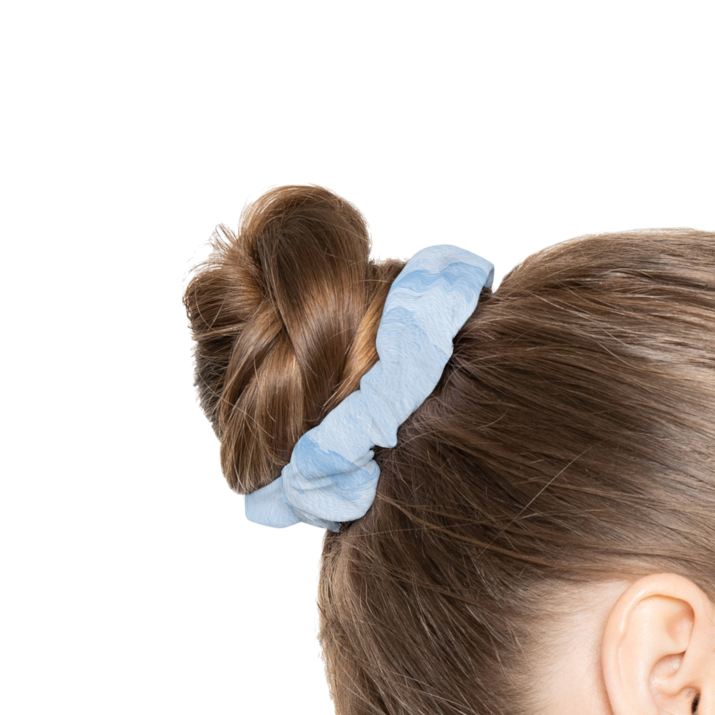 Watercolor Scrunchie, Soft Blue