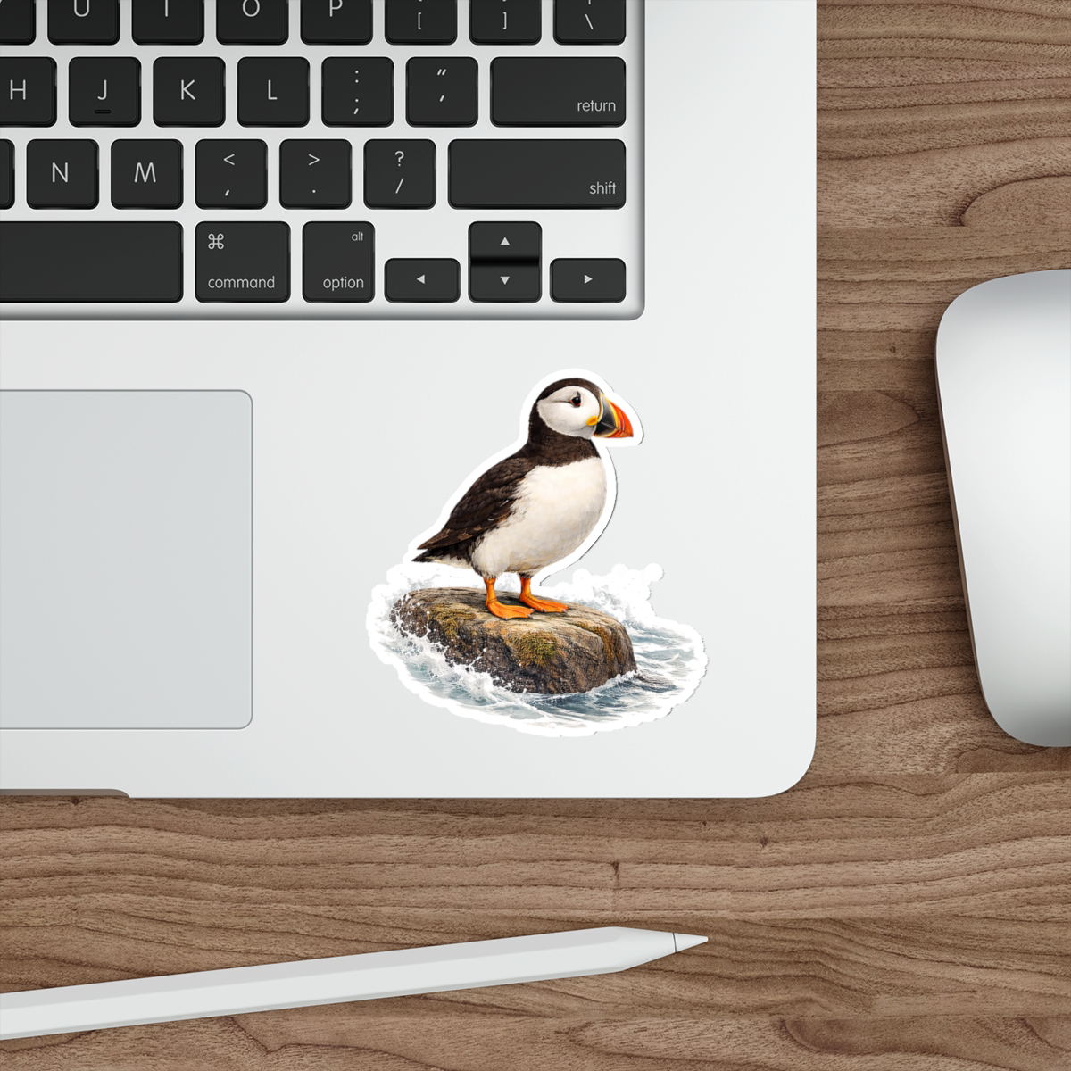 Bram the Puffin Matte Vinyl Die-Cut Sticker