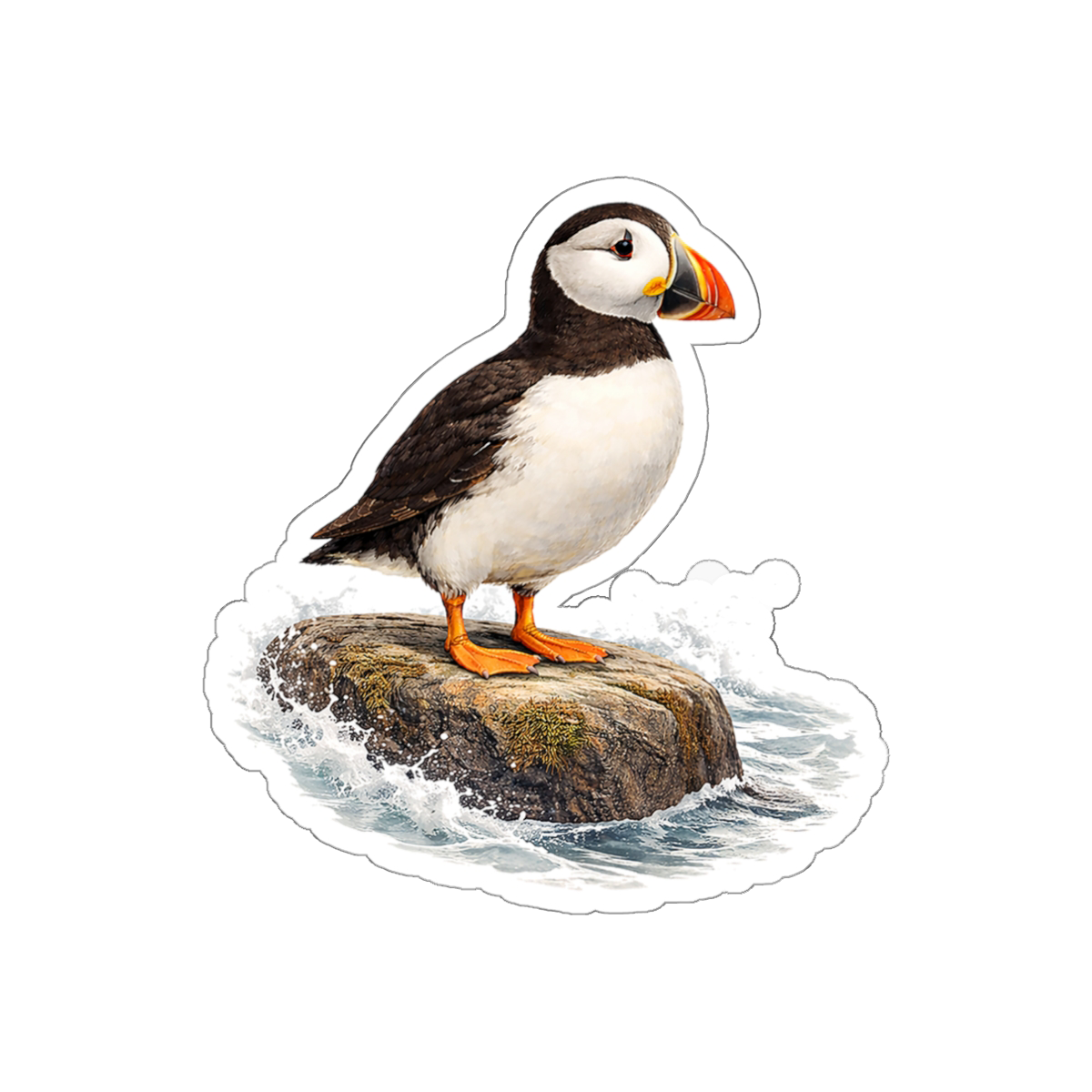 Bram the Puffin Matte Vinyl Die-Cut Sticker