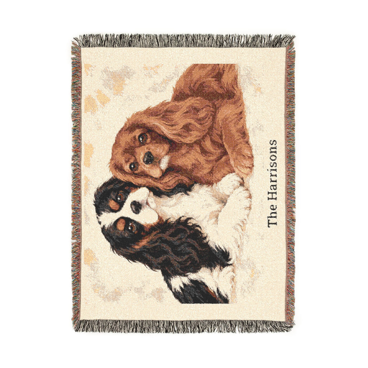 Personalized Cavalier King Charles Spaniel Woven Blanket – Better Together