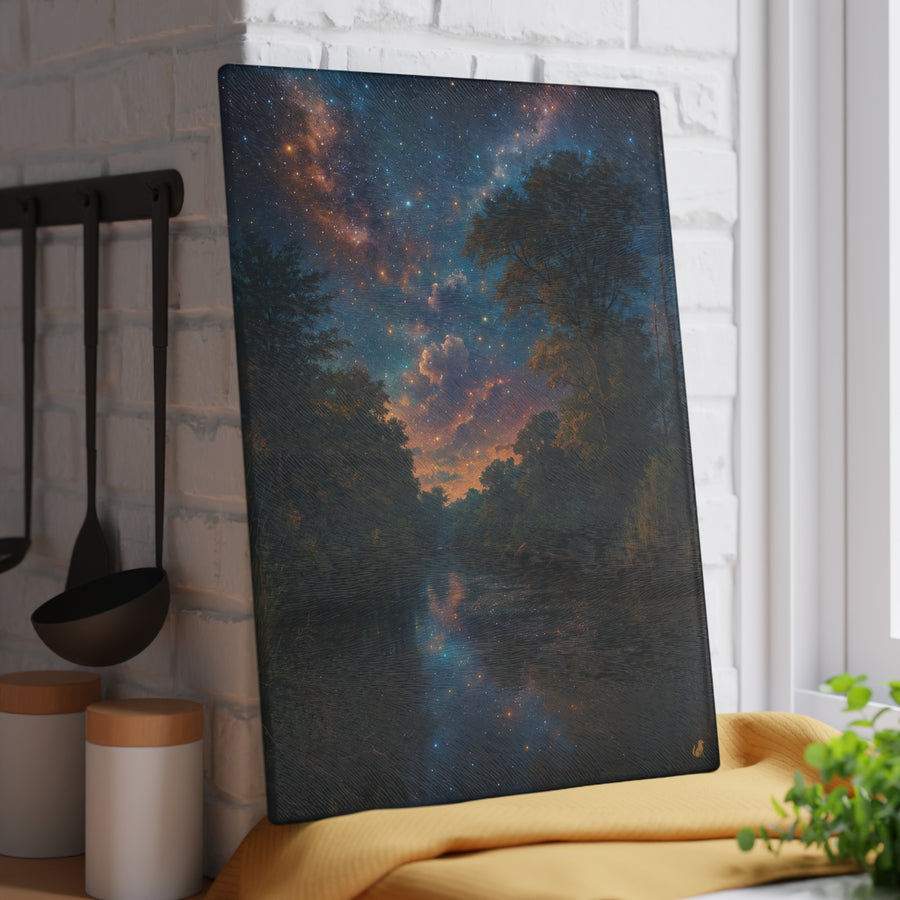 Starlit Canopy Glass Cutting Board