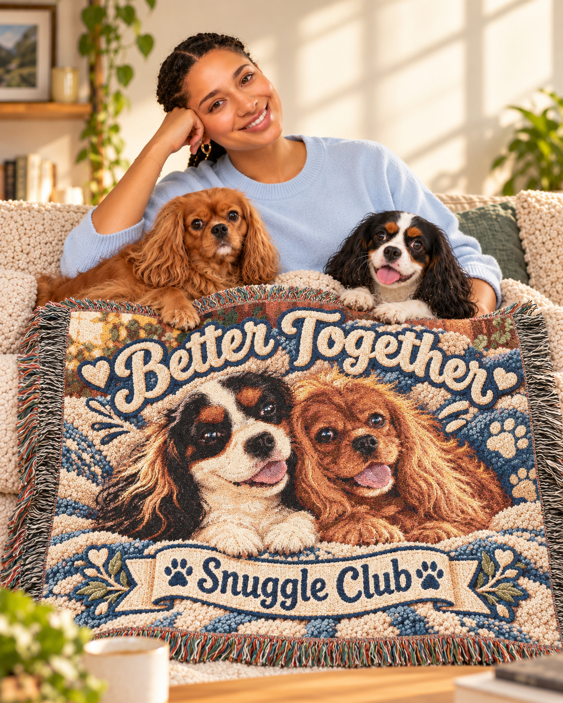 Better Together Snuggle Club Woven Blanket — Cavy Cozy Throw